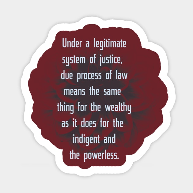 Due Process of Law Sticker by ericamhf86